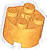 Część LEGO® 3941 Klocek, Okrągły 2 x 2 z Otworem na Oś