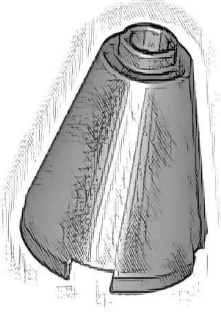 Cone 2 x 2 x 2 - Open Stud