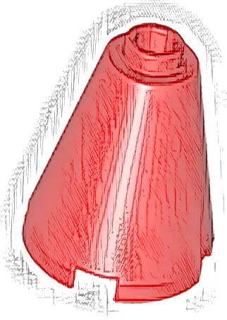 Cone 2 x 2 x 2 - Open Stud