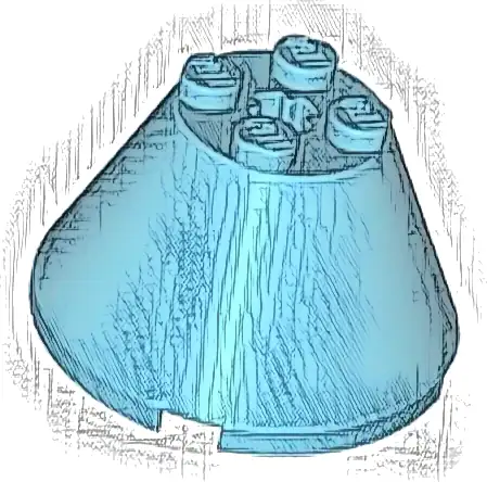 Cone 4 x 4 x 2 with Axle Hole