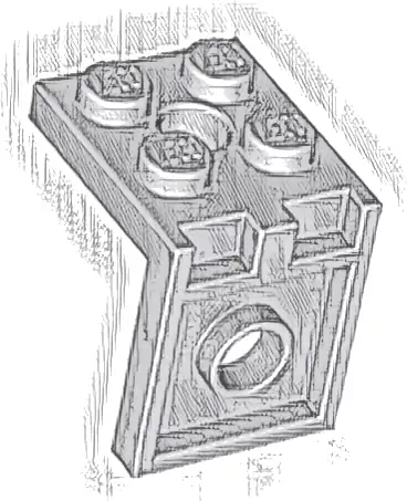 Bracket 2 x 2 - 2 x 2 with 2 Holes
