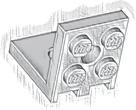 Bracket 2 x 2 - 2 x 2 with 2 Holes