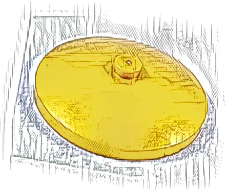 Dish 4 x 4 Inverted (Radar) with Solid Stud