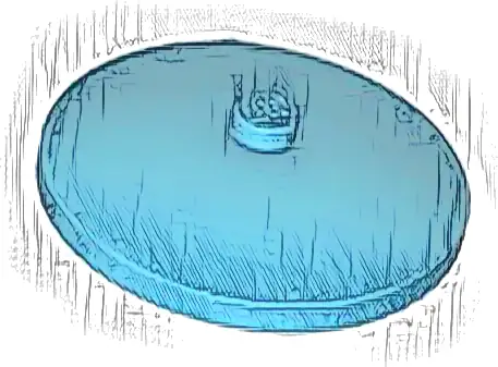 Dish 4 x 4 Inverted (Radar) with Solid Stud