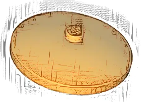 Dish 4 x 4 Inverted (Radar) with Solid Stud