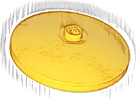 Dish 4 x 4 Inverted (Radar) with Solid Stud