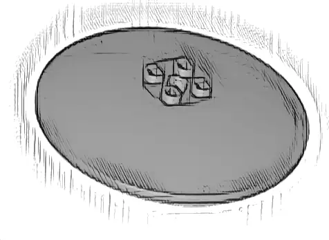 Dish 8 x 8 Inverted (Radar) - Solid Studs