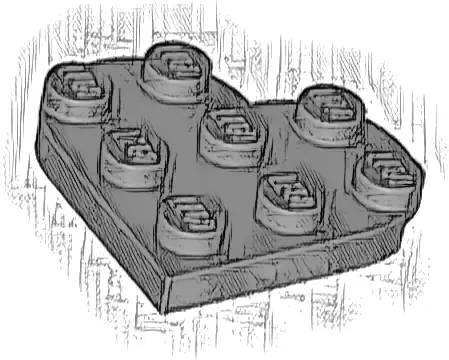 Plate, Round 3 x 3 Heart