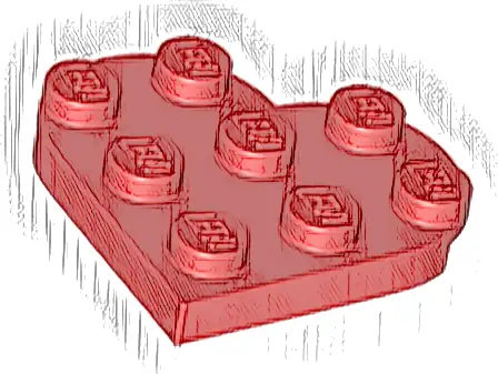 Plate, Round 3 x 3 Heart