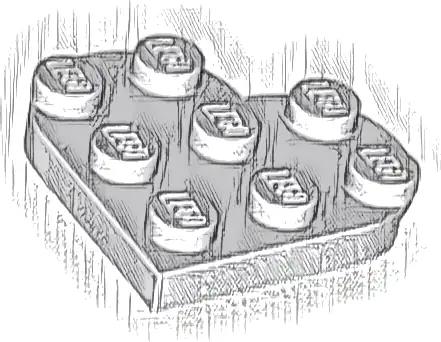 Plate, Round 3 x 3 Heart