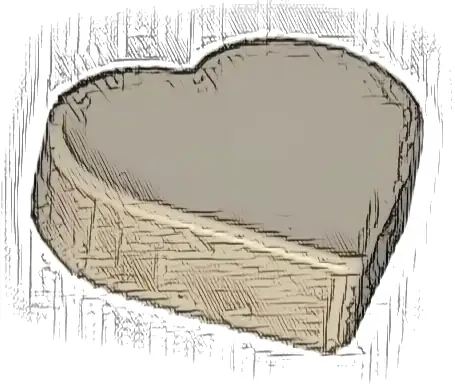 Tile, Round 1 x 1 Heart