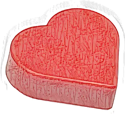 Tile, Round 1 x 1 Heart