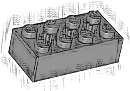 Technic, Brick 2 x 4 with 3 Axle Holes