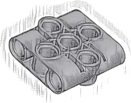 Technic, Pin Connector Block, Liftarm 1 x 3 x 3