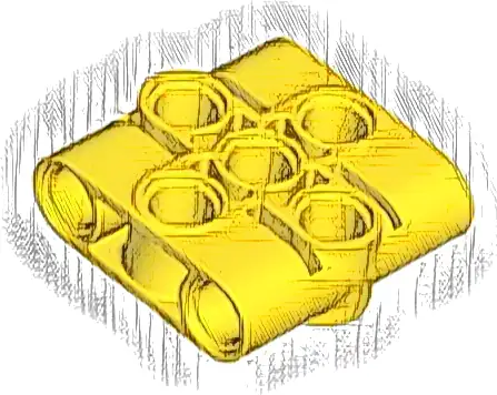 Technic, Pin Connector Block, Liftarm 1 x 3 x 3