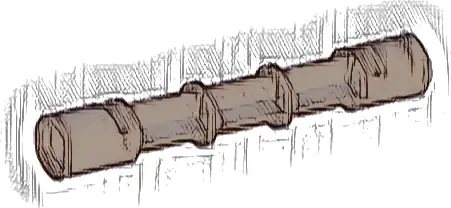 Support 1 x 1 x 5 1/3 Spiral Staircase Axle