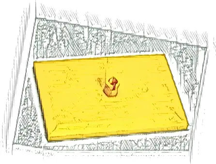 Train Bogie Plate (Tile, Modified 6 x 4 with 5mm Pin)