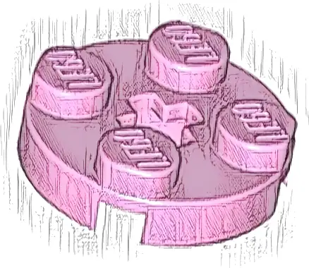 Plate, Round 2 x 2 with Axle Hole
