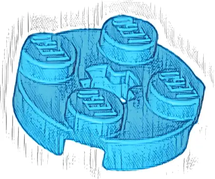 Plate, Round 2 x 2 with Axle Hole