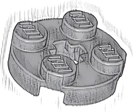Plate, Round 2 x 2 with Axle Hole