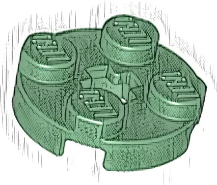 Plate, Round 2 x 2 with Axle Hole
