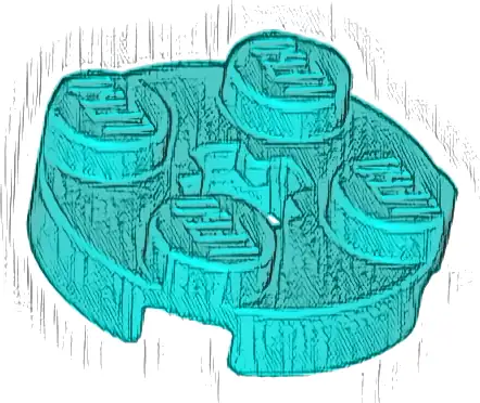 Plate, Round 2 x 2 with Axle Hole