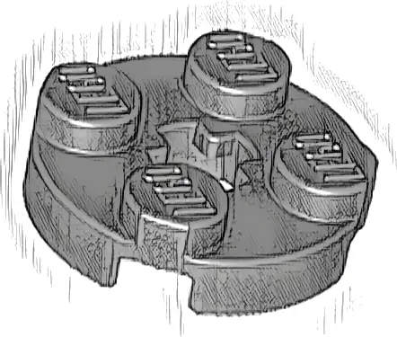 Plate, Round 2 x 2 with Axle Hole