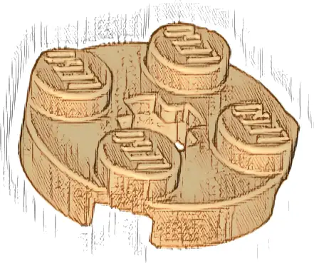 Plate, Round 2 x 2 with Axle Hole