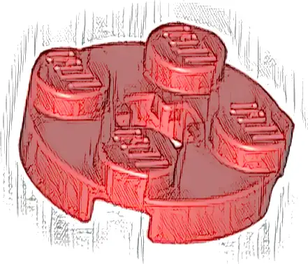 Plate, Round 2 x 2 with Axle Hole