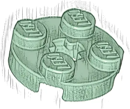 Plate, Round 2 x 2 with Axle Hole