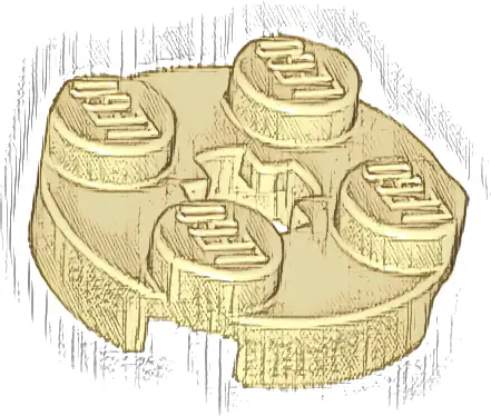 Plate, Round 2 x 2 with Axle Hole