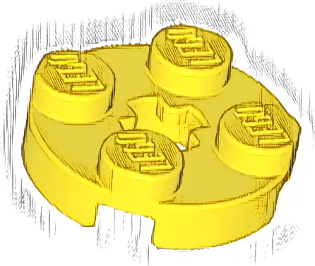 Plate, Round 2 x 2 with Axle Hole
