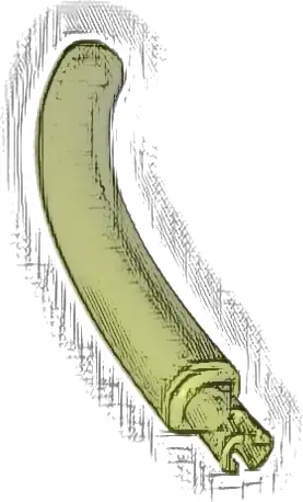 Dinosaur Tail / Neck Middle Section with Bar Hole and Technic Pin