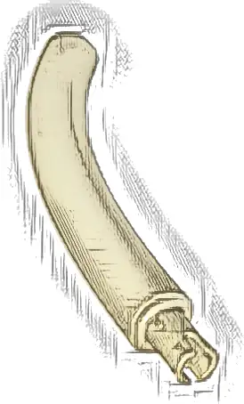 Dinosaur Tail / Neck Middle Section with Bar Hole and Technic Pin