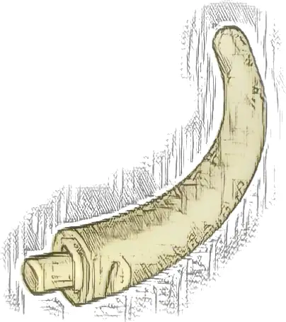 Dinosaur Tail End Section / Horn