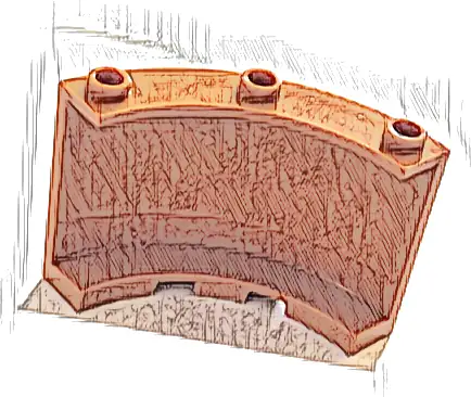 Cylinder Quarter 4 x 4 x 3