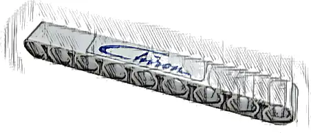 Technic, Liftarm Thick 1 x 9 with Dark Blue 'Chiron' Pattern (Sticker) - Set 42083