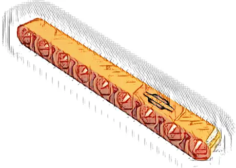 Technic, Liftarm Thick 1 x 9 with Black Door Handle Pattern Model Back (Sticker) - Set 42126