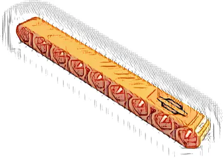 Technic, Liftarm Thick 1 x 9 with Black Door Handle Pattern Model Front (Sticker) - Set 42126