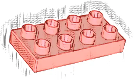 Duplo, Plate 2 x 4 x 1/2 (Thick)