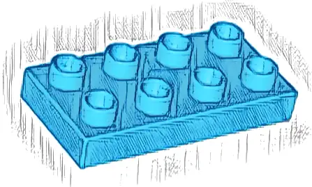 Duplo, Plate 2 x 4 x 1/2 (Thick)