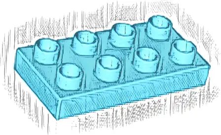 Duplo, Plate 2 x 4 x 1/2 (Thick)