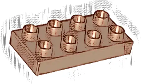 Duplo, Plate 2 x 4 x 1/2 (Thick)