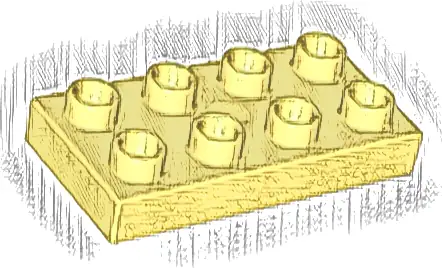 Duplo, Plate 2 x 4 x 1/2 (Thick)