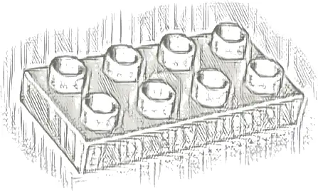 Duplo, Plate 2 x 4 x 1/2 (Thick)