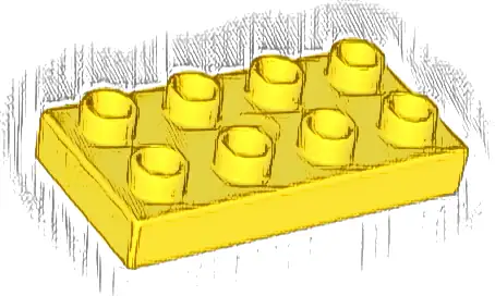 Duplo, Plate 2 x 4 x 1/2 (Thick)