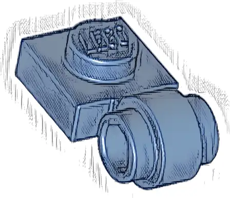 Plate, Modified 1 x 1 with Light Attachment - Thick Ring