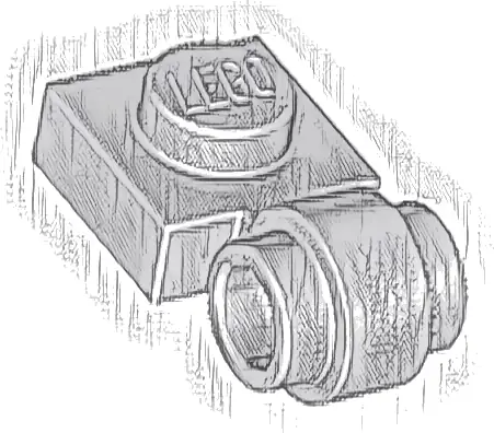 Plate, Modified 1 x 1 with Light Attachment - Thick Ring