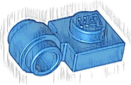 Plate, Modified 1 x 1 with Light Attachment - Thick Ring