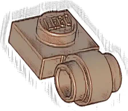 Plate, Modified 1 x 1 with Light Attachment - Thick Ring